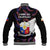 Philippines Football Baseball Jacket 2023 World Cup Go Filipinas Feather Black Version LT14 - Polynesian Pride