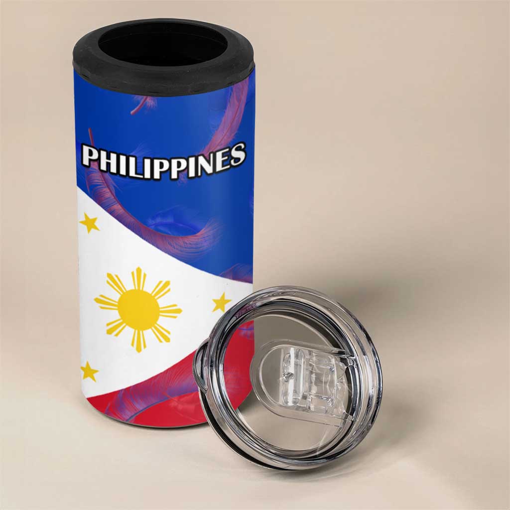 Custom Philippines Football 4 in 1 Can Cooler Tumbler World Cup Go Filipinas Feather Flag Version