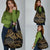 Black and Gold Polynesia Grocery Bag Plumeria Tattoo With Polynesian Pattern