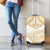 White and Gold Polynesia Luggage Cover Plumeria Tattoo With Polynesian Pattern