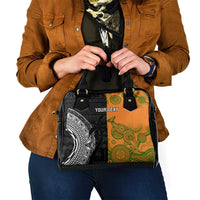 Custom Fiji And Australia Rugby Shoulder Handbag Fijian Tapa Pattern With Aussie Aboriginal Art LT14 - Polynesian Pride