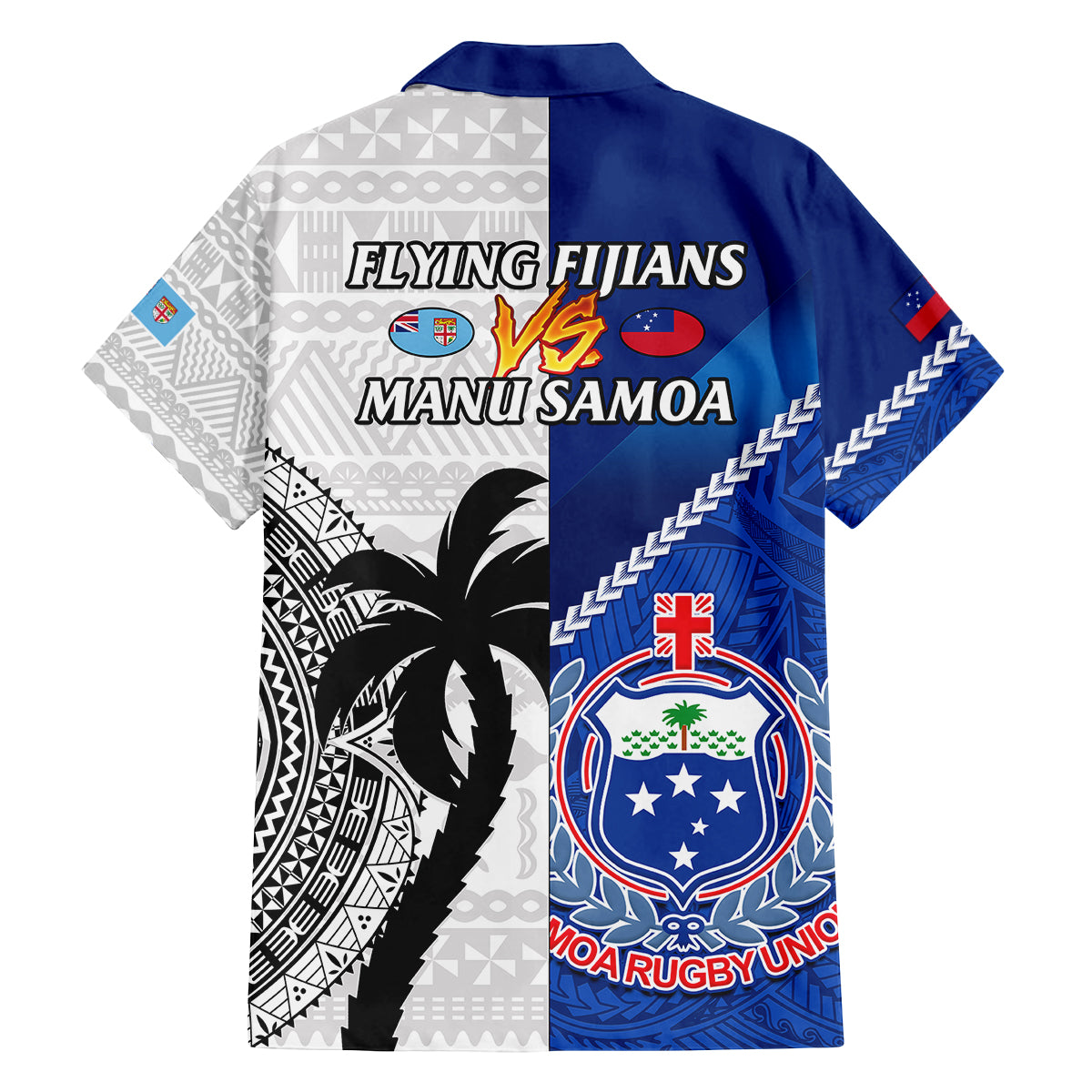 fiji-and-samoa-rugby-family-matching-off-shoulder-long-sleeve-dress-and-hawaiian-shirt-2023-world-cup-samoan-mix-tapa-pattern
