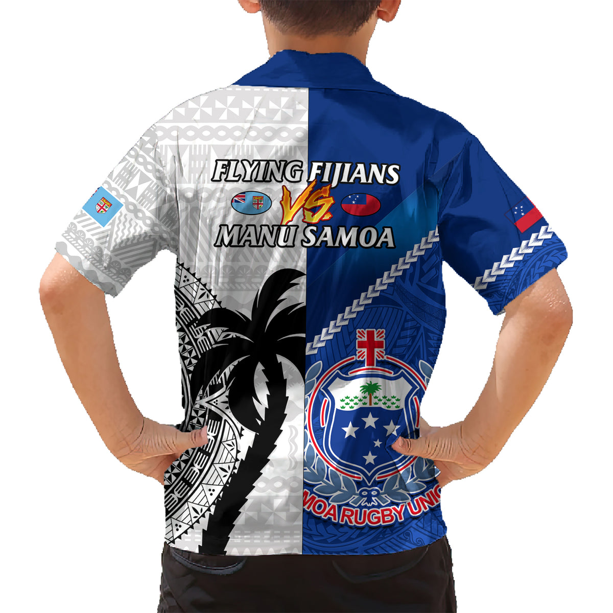 fiji-and-samoa-rugby-kid-hawaiian-shirt-2023-world-cup-samoan-mix-tapa-pattern