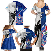 Custom Fiji And Samoa Rugby Family Matching Summer Maxi Dress and Hawaiian Shirt 2023 World Cup Samoan Mix Tapa Pattern LT14 - Polynesian Pride