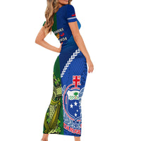 Samoa And Ireland Rugby Family Matching Short Sleeve Bodycon Dress and Hawaiian Shirt 2023 World Cup Manu Samoa With Shamrocks LT14 - Polynesian Pride