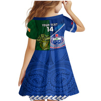 Custom Samoa And Ireland Rugby Family Matching Mermaid Dress and Hawaiian Shirt 2023 World Cup Manu Samoa With Shamrocks LT14 - Polynesian Pride