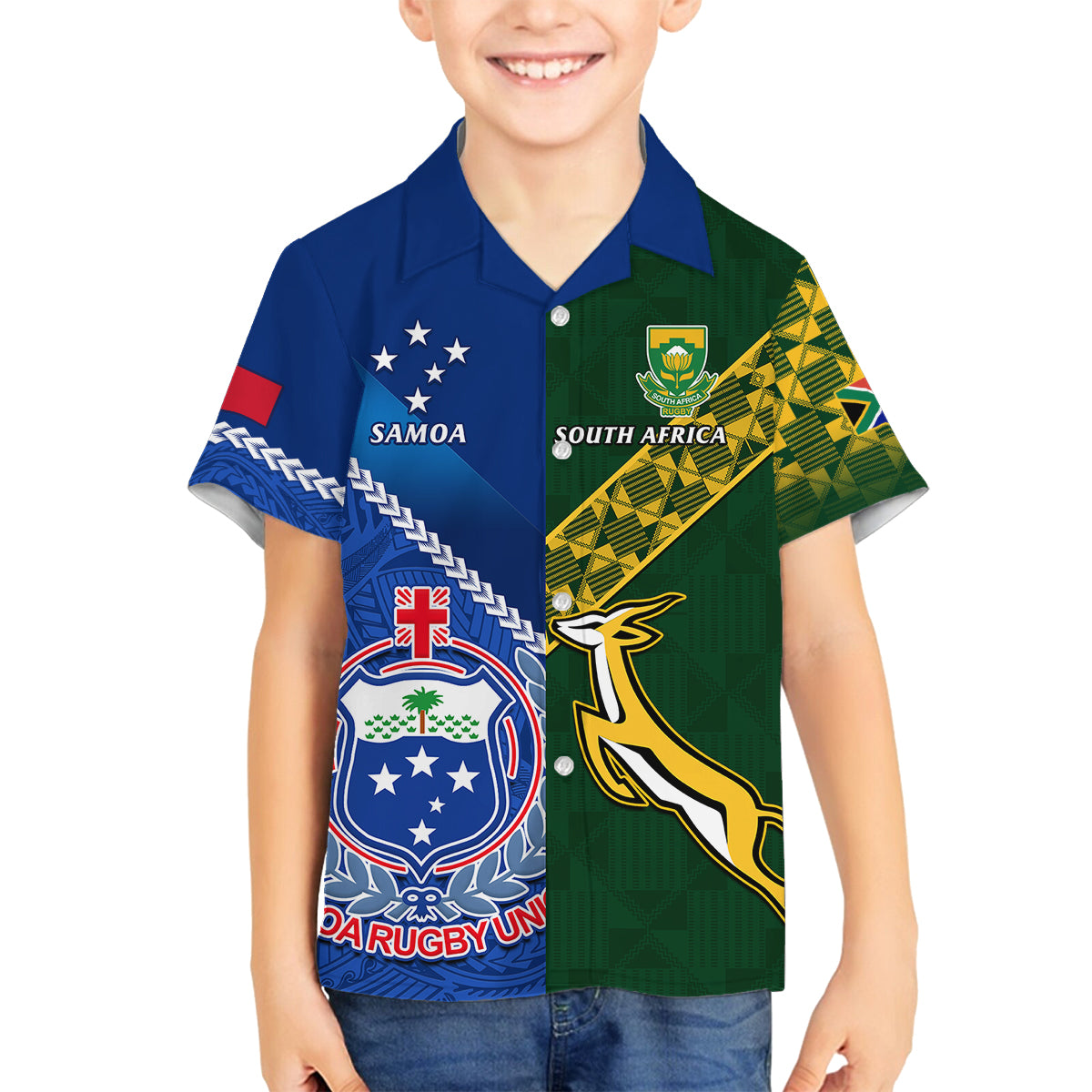 samoa-and-south-africa-rugby-family-matching-off-shoulder-maxi-dress-and-hawaiian-shirt-2023-world-cup-manu-samoa-with-springboks