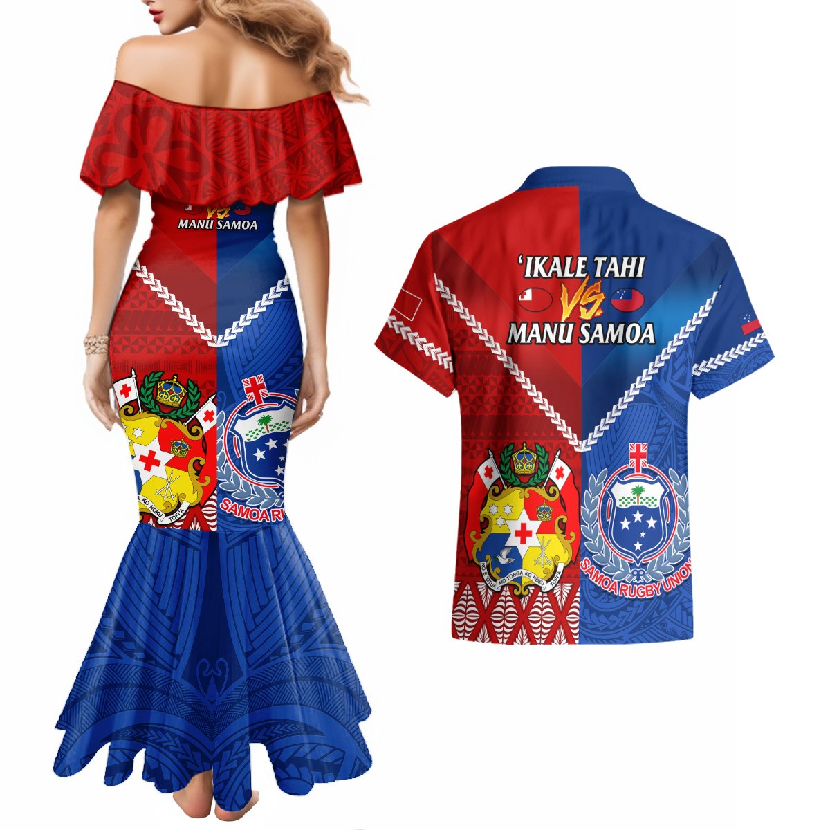 samoa-and-tonga-rugby-couples-matching-mermaid-dress-and-hawaiian-shirt-2023-world-cup-manu-samoa-with-ikale-tahi