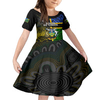 South Sea Islanders Family Matching Puletasi Dress and Hawaiian Shirt Kanakas With Solomon Islands Coat Of Arms LT14 - Polynesian Pride
