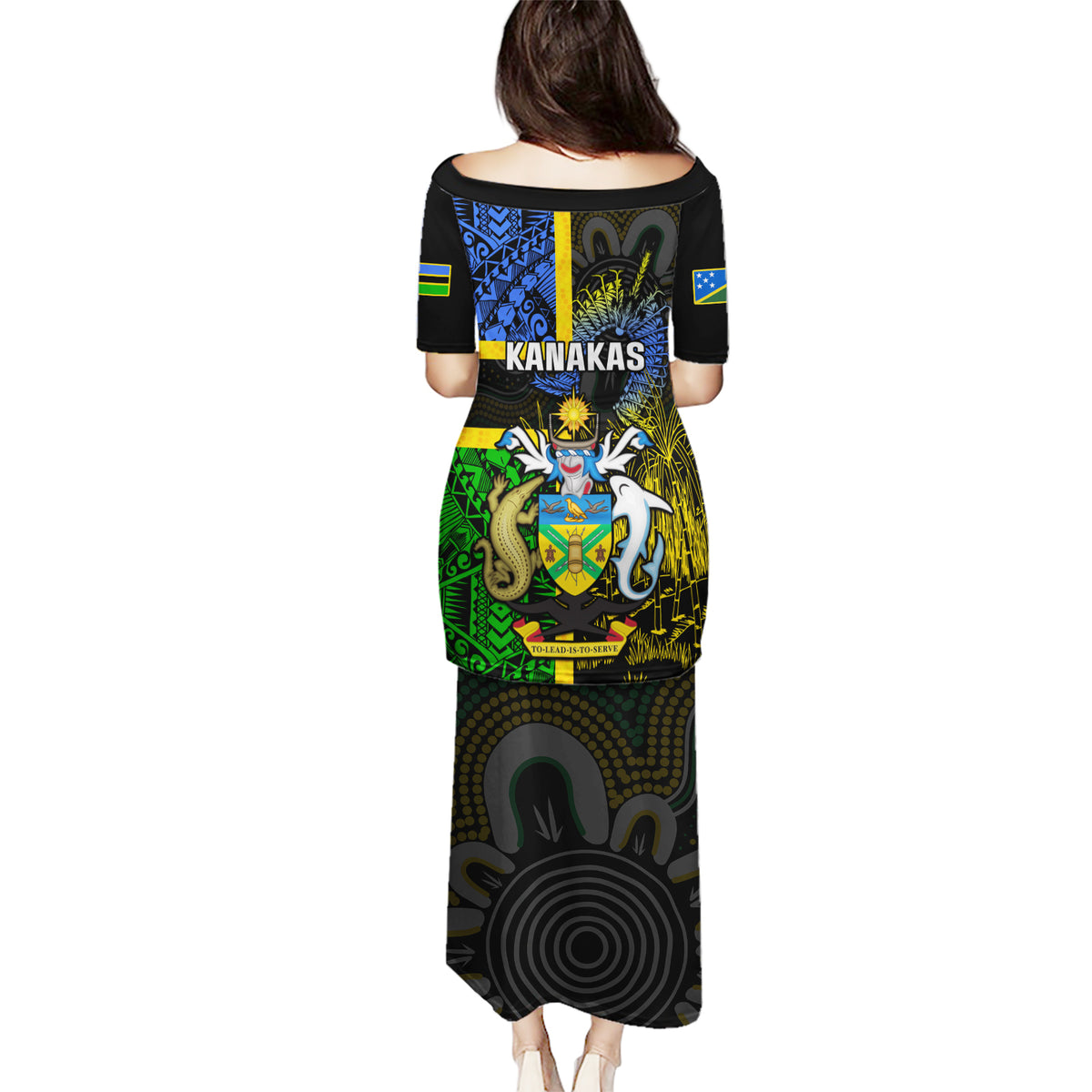 South Sea Islanders Puletasi Kanakas With Solomon Islands Coat Of Arms LT14 - Polynesian Pride