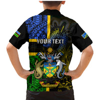 Personalised South Sea Islanders Family Matching Mermaid Dress and Hawaiian Shirt Kanakas With Solomon Islands Coat Of Arms LT14 - Polynesian Pride