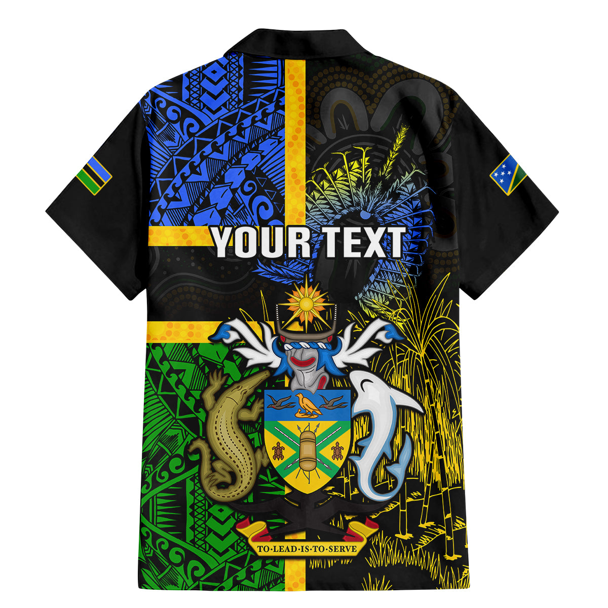 Personalised South Sea Islanders Family Matching Mermaid Dress and Hawaiian Shirt Kanakas With Solomon Islands Coat Of Arms LT14 - Polynesian Pride