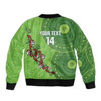 Taveuni Fiji 2026 Rugby Custom Bomber Jacket Tagimoucia Fijian Tapa Pattern LT14 - Polynesian Pride
