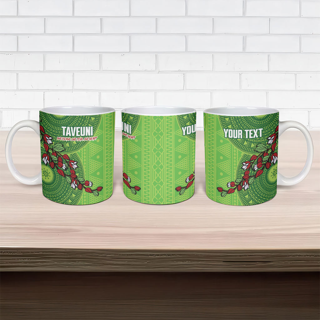 Taveuni Fiji 2026 Rugby Custom Ceramic Mug Tagimoucia Fijian Tapa Pattern LT14 - Polynesian Pride