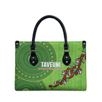 Taveuni Fiji 2026 Rugby Leather Bag Tagimoucia Fijian Tapa Pattern LT14 - Polynesian Pride