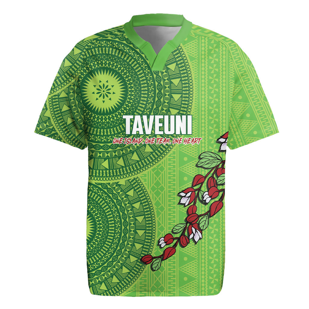 Taveuni Fiji 2026 Rugby Custom Rugby Jersey Tagimoucia Fijian Tapa Pattern LT14 Green - Polynesian Pride