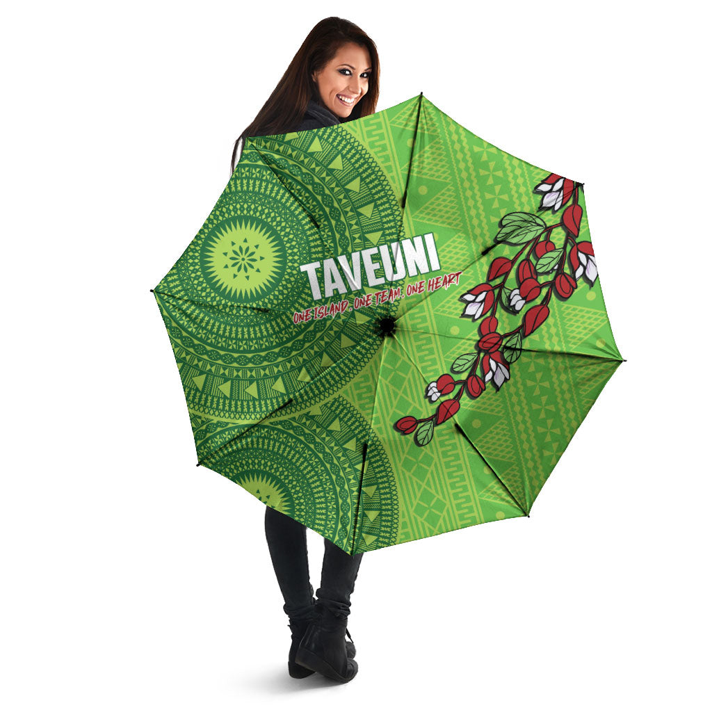 Taveuni Fiji 2026 Rugby Umbrella Tagimoucia Fijian Tapa Pattern LT14 - Polynesian Pride