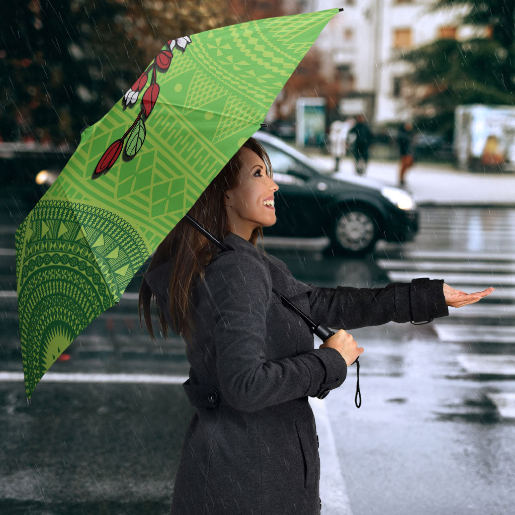 Taveuni Fiji 2026 Rugby Umbrella Tagimoucia Fijian Tapa Pattern LT14 - Polynesian Pride