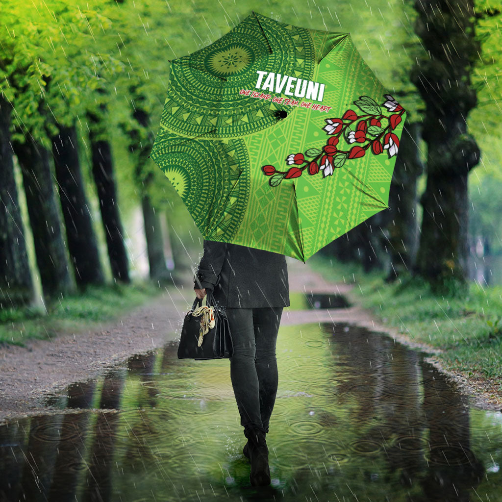Taveuni Fiji 2026 Rugby Umbrella Tagimoucia Fijian Tapa Pattern LT14 - Polynesian Pride
