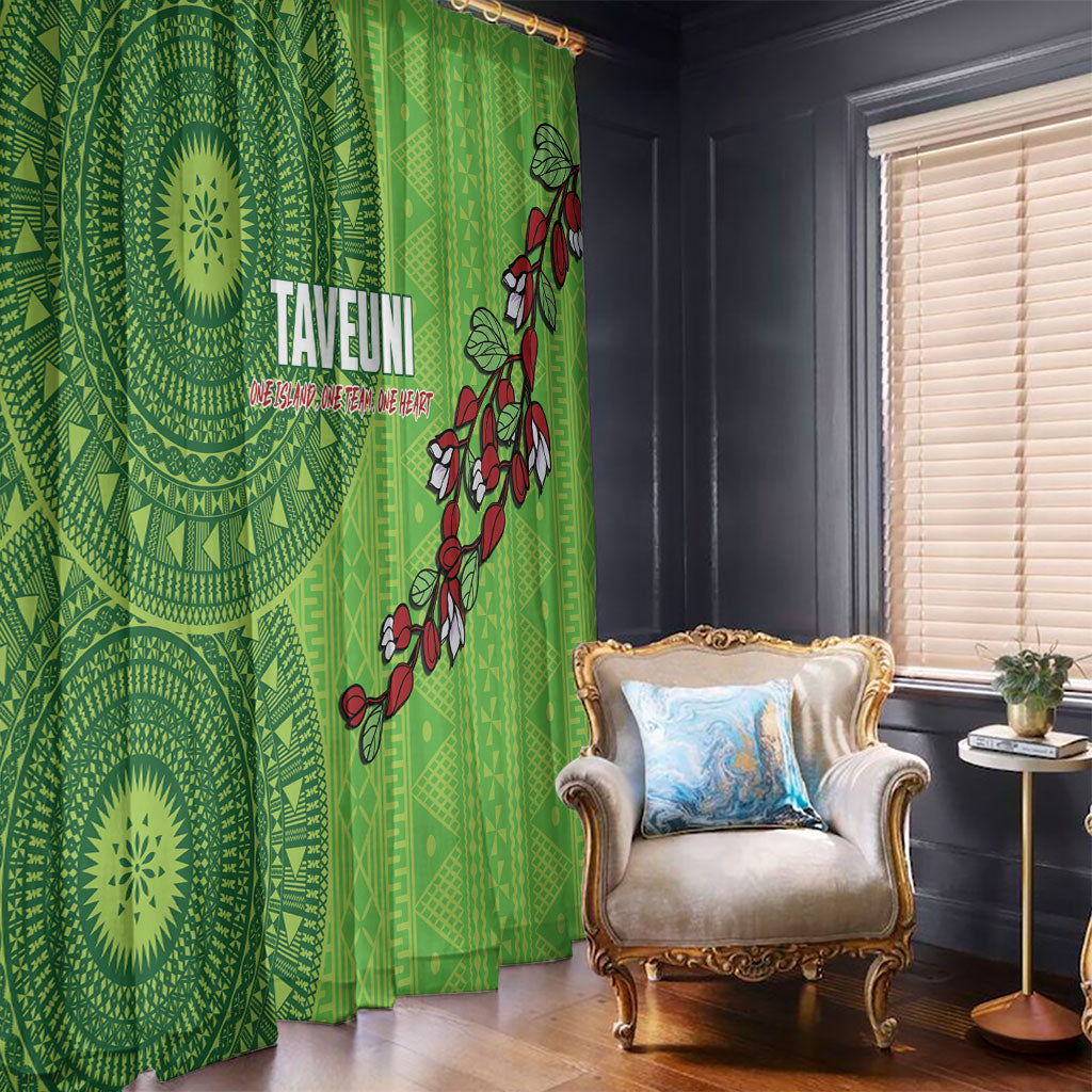Taveuni Fiji 2026 Rugby Window Curtain Tagimoucia Fijian Tapa Pattern LT14 - Polynesian Pride