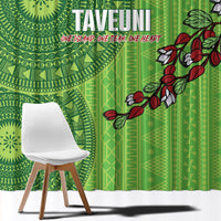 Taveuni Fiji 2026 Rugby Window Curtain Tagimoucia Fijian Tapa Pattern LT14 - Polynesian Pride