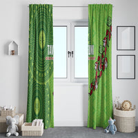 Taveuni Fiji 2026 Rugby Window Curtain Tagimoucia Fijian Tapa Pattern LT14 - Polynesian Pride