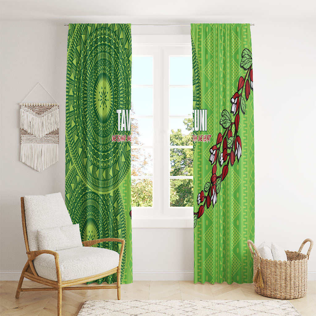Taveuni Fiji 2026 Rugby Window Curtain Tagimoucia Fijian Tapa Pattern LT14 - Polynesian Pride