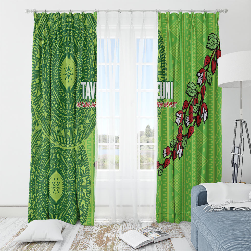 Taveuni Fiji 2026 Rugby Window Curtain Tagimoucia Fijian Tapa Pattern LT14 - Polynesian Pride
