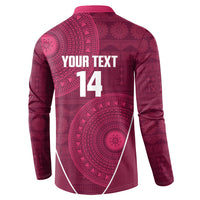 Lautoka Fiji 2026 Rugby Custom Button Sweatshirt Go Maroons Fijian Tapa Pattern LT14 - Polynesian Pride