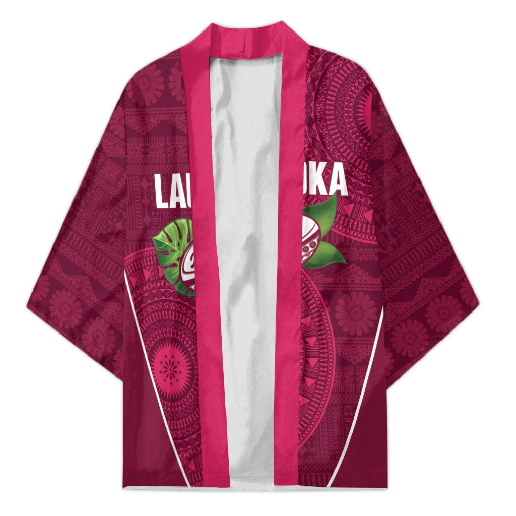 Lautoka Fiji 2026 Rugby Custom Kimono Go Maroons Fijian Tapa Pattern LT14 Unisex Maroon - Polynesian Pride