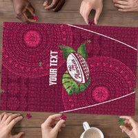 Lautoka Fiji 2026 Rugby Custom Puzzle Go Maroons Fijian Tapa Pattern LT14 - Polynesian Pride