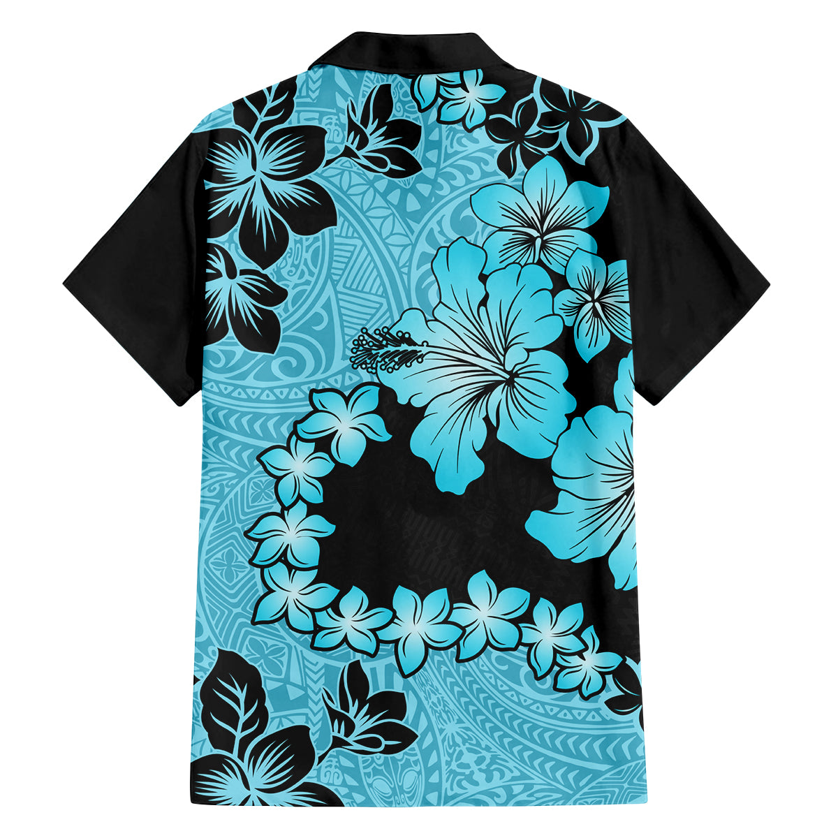 Blue Hawaii Family Matching Tank Maxi Dress and Hawaiian Shirt Tapa Cloth Mix Tropical Flowers Pastel Vibes LT14 - Polynesian Pride
