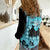 Blue Hawaii Women Casual Shirt Tapa Cloth Mix Tropical Flowers Pastel Vibes LT14 - Polynesian Pride
