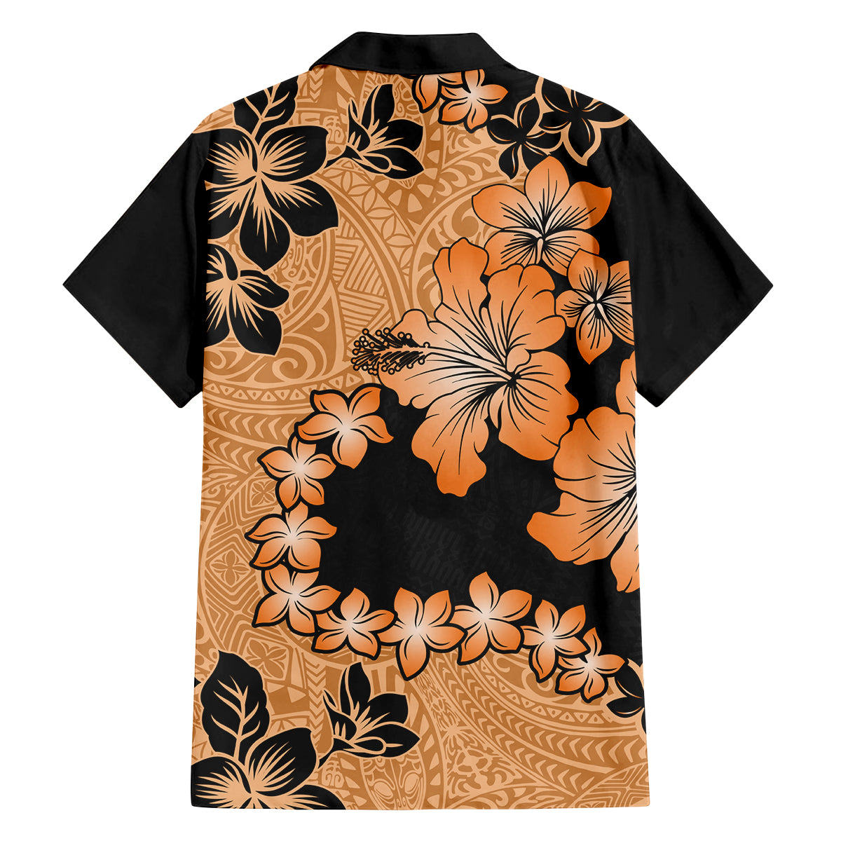 Orange Hawaii Family Matching Tank Maxi Dress and Hawaiian Shirt Tapa Cloth Mix Tropical Flowers Pastel Vibes LT14 - Polynesian Pride