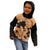 Orange Hawaii Kid Hoodie Tapa Cloth Mix Tropical Flowers Pastel Vibes LT14 - Polynesian Pride