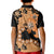 Orange Hawaii Kid Polo Shirt Tapa Cloth Mix Tropical Flowers Pastel Vibes LT14 - Polynesian Pride