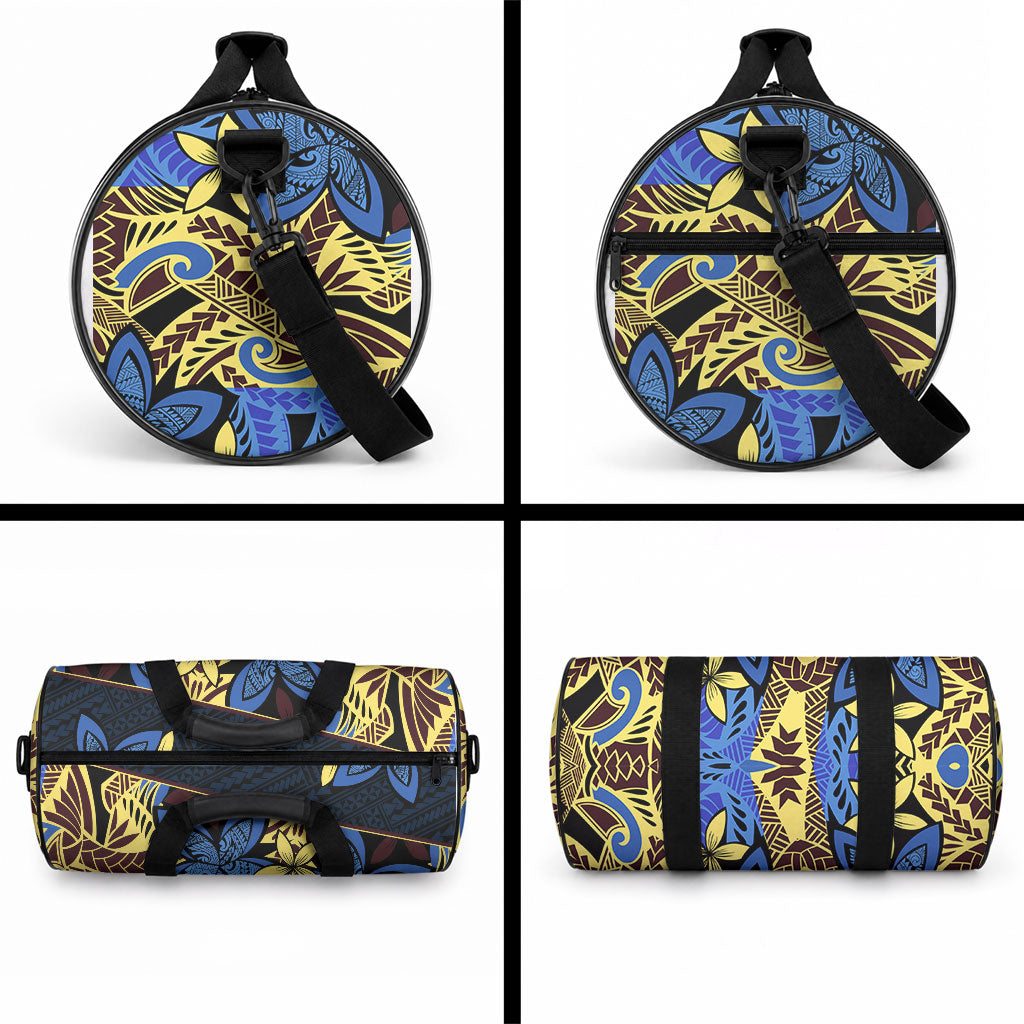 Polynesia Fabric Duffle Bag Polynesian Tribal With Frangipani Flowers LT14 - Polynesian Pride