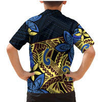 Polynesia Fabric Family Matching Mermaid Dress and Hawaiian Shirt Polynesian Tribal With Frangipani Flowers LT14 - Polynesian Pride