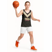 Mate Maa Tonga Rugby Custom Basketball Jersey 2026 Tongan Ngatu Pattern Black LT14 - Polynesian Pride