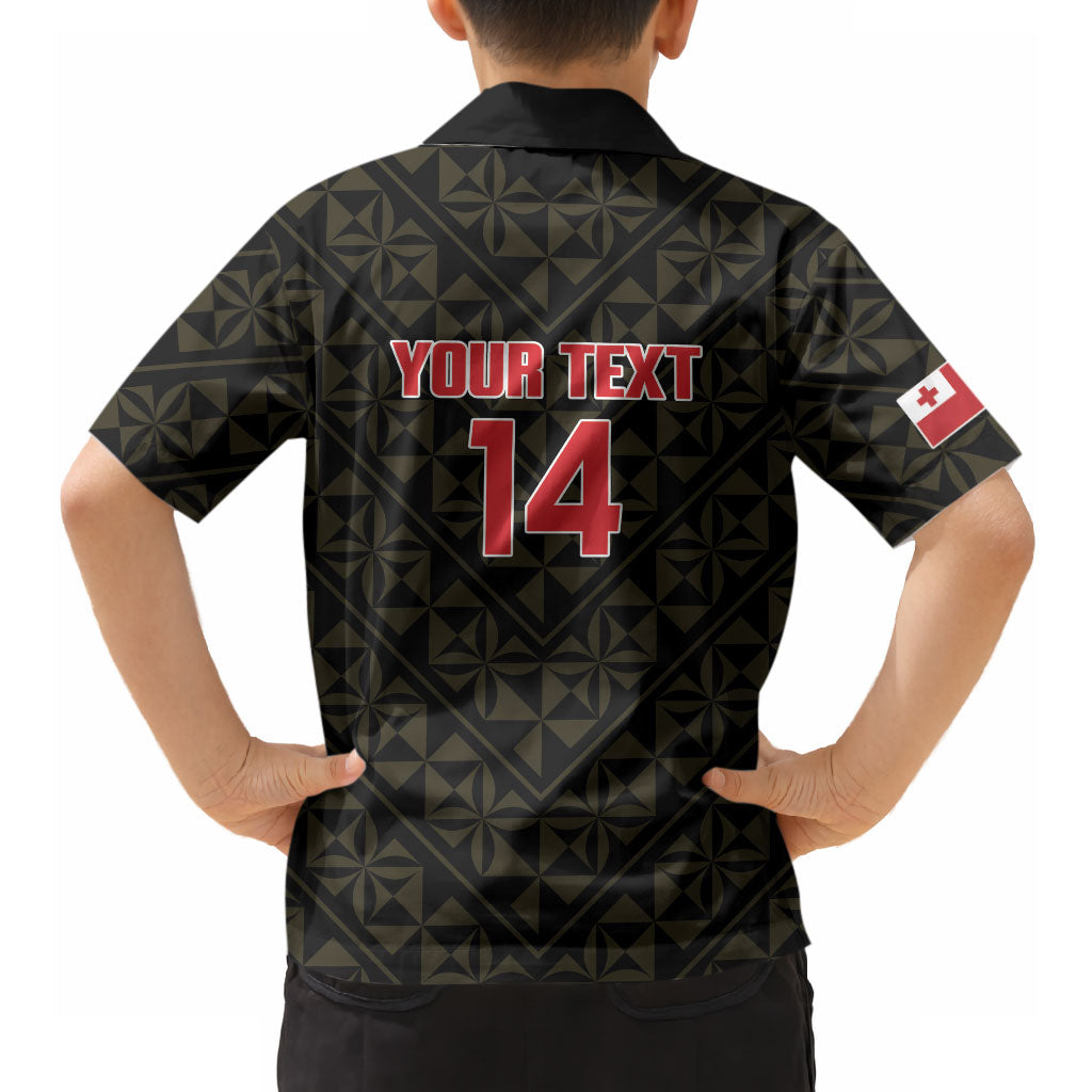 Mate Maa Tonga Rugby Custom Hawaiian Shirt 2026 Tongan Ngatu Pattern Black LT14 - Polynesian Pride