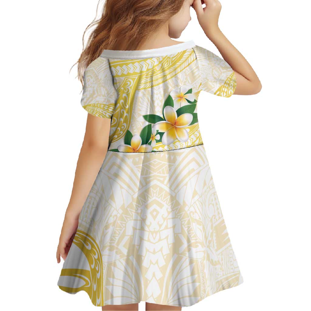 Gold And White Polynesia Plumeria Family Matching Tank Maxi Dress and Hawaiian Shirt Curves Tropical Vibes LT14 - Polynesian Pride