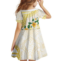 Gold And White Polynesia Plumeria Family Matching Tank Maxi Dress and Hawaiian Shirt Curves Tropical Vibes LT14 - Polynesian Pride