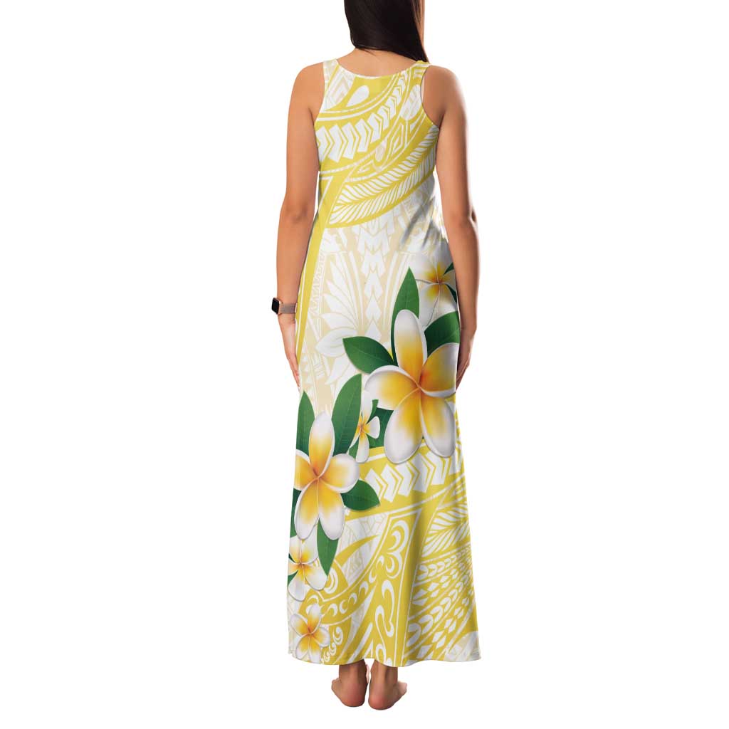 Gold And White Polynesia Plumeria Family Matching Tank Maxi Dress and Hawaiian Shirt Curves Tropical Vibes LT14 - Polynesian Pride