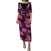 Pink Hawaii Kukui Nut Lei Puletasi Hawaiian Pattern Monstera Tropical Vibes - Polynesian Pride