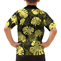 Yellow Hawaii Kukui Nut Lei Family Matching Summer Maxi Dress and Hawaiian Shirt Hawaiian Pattern Monstera Tropical Vibes LT14 - Polynesian Pride
