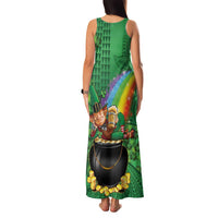 Hawaii Saint Patrick's Day Family Matching Tank Maxi Dress and Hawaiian Shirt Funny Leprechaun With Pot Of Gold - Polynesian Tattoo LT14 - Polynesian Pride