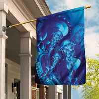 Purple Paradise Polynesia Jellyfish Garden Flag Plumeria Polynesian Tattoo Glowing Vibes