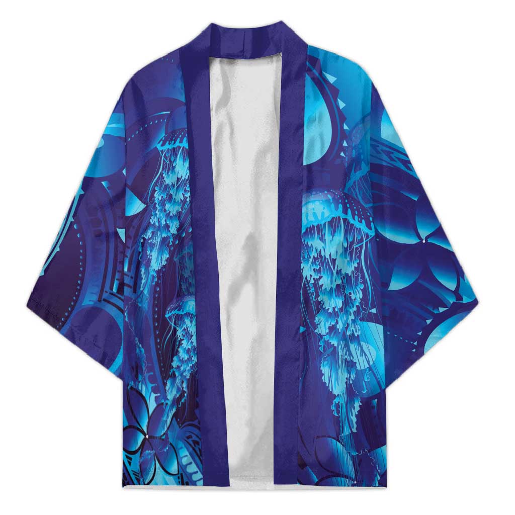 Purple Paradise Polynesia Jellyfish Kimono Plumeria Polynesian Tattoo Glowing Vibes