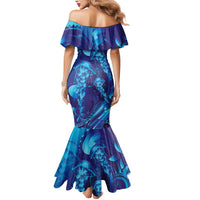 Purple Paradise Polynesia Jellyfish Mermaid Dress Plumeria Polynesian Tattoo Glowing Vibes