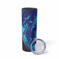 Purple Paradise Polynesia Jellyfish Skinny Tumbler Plumeria Polynesian Tattoo Glowing Vibes LT14 - Polynesian Pride